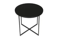 FINO mały stolik Ø 50 czarny w stylu loft do salonu